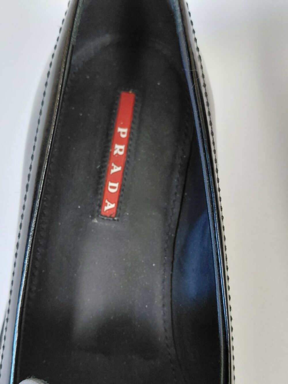 Prada 90's Women's Patent Leather Chunky Loafers Metallic Vamp US Size 9 - Picture 8 of 16